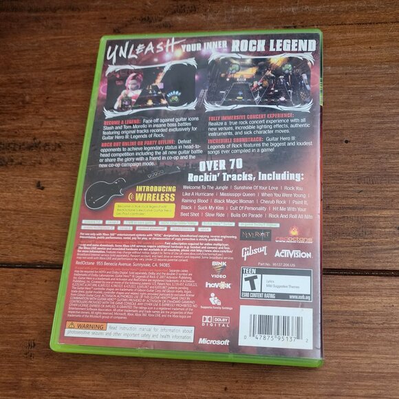 Guitar Hero III: Legends of Rock - Xbox 360 - Game Disc, Case - Picture 2 of 4